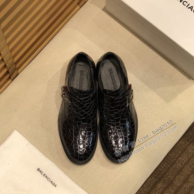 Balenciaga經典款男鞋 巴黎世家頂級版本進口原版小牛皮西裝鞋  hdbl1189